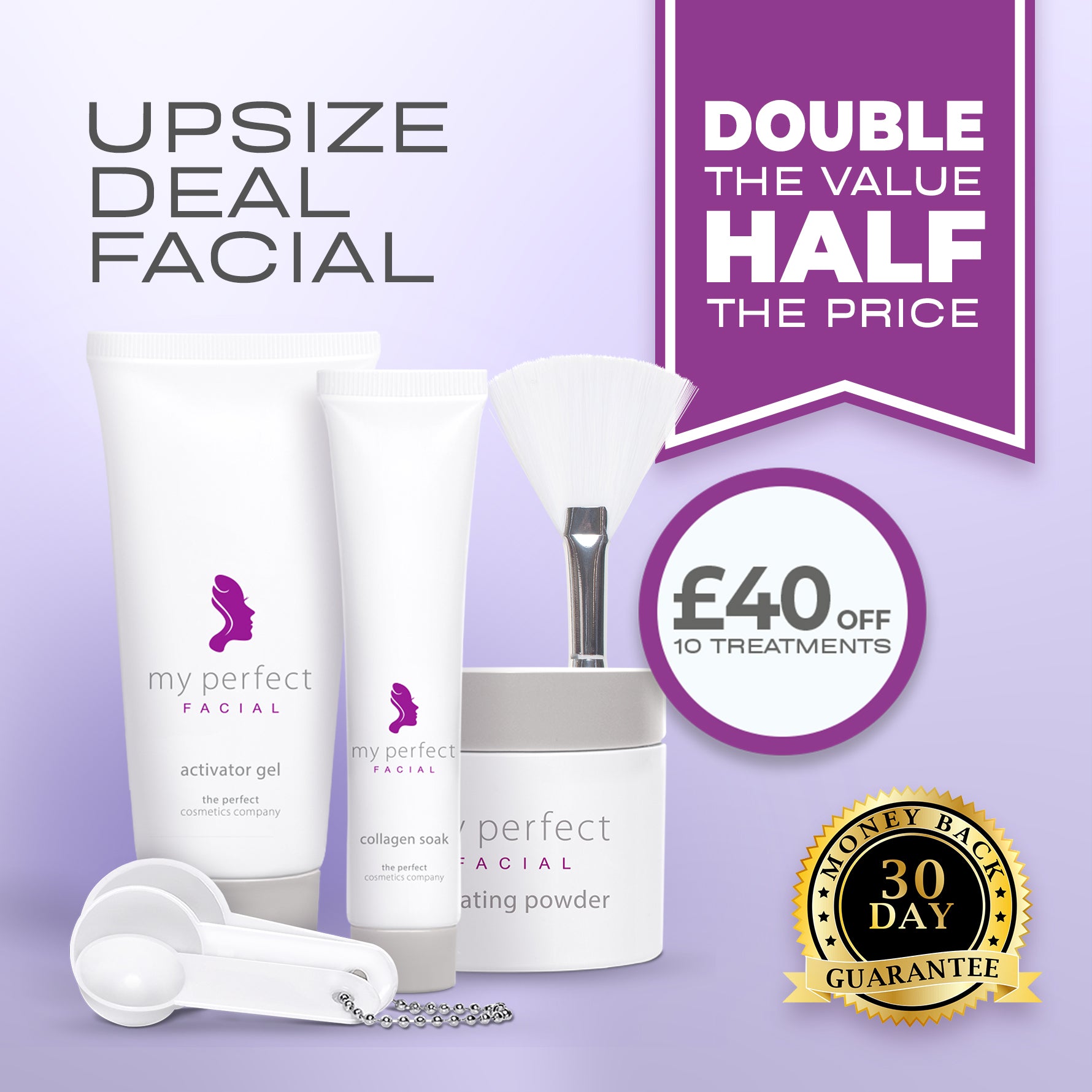 Upsize TV Offer - Buy My Perfect Facial - 10 treatments £39.99 (Usually £79.99)